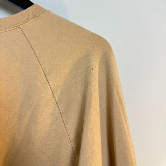 ALO YOGA Double Take Raglan-sleeve Cropped Sweatshirt in Putty Size Small - Picture 6 of 6